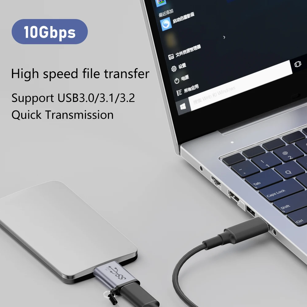 USB 3.1 Type C to Micro B USB 3.0 Adapter, USB 3.1 C Female to USB 3.0 Micro B Male Adapter Converter for Hard Drive Laptop