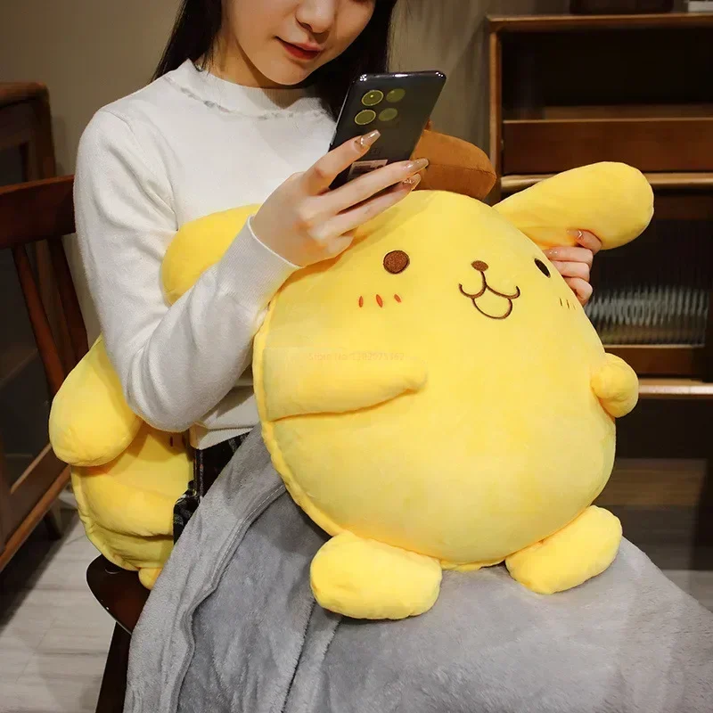 40-50cm Sanrio Pompom Purin Plush Toys Size Lovely Soft Stuffed Animal Pillow Anime Room Decor Plushie Doll Kids Birthday Gift