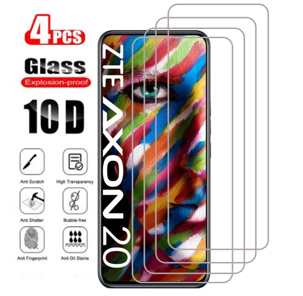Película protectora de 4 piezas para ZTE BLade A31, A51 Lite, vidrio de pantalla para ZTE BLade 20, A3, A71, A7, A7s 2020, ZTE Axon 11, 20, 30, 5G