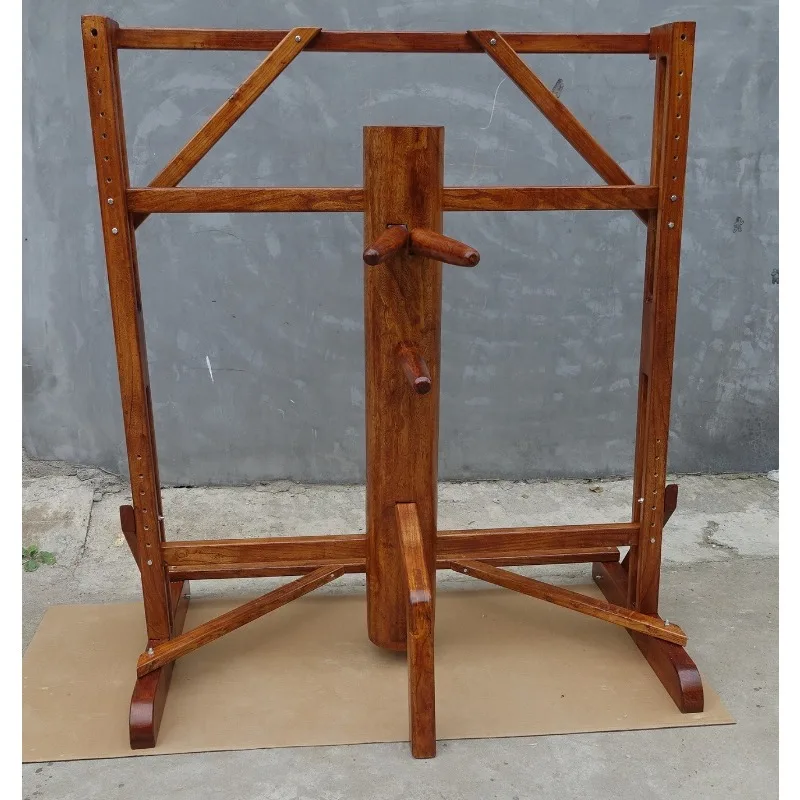 Ip Man frame type martial arts training wooden pile adjustable height