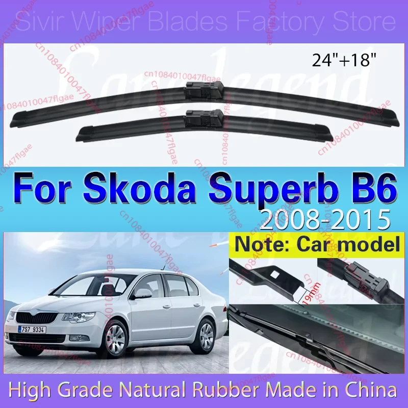 

Wiper LHD Front Wiper Blades For Skoda Superb B6 2008-2015 Windshield Windscreen Clean Window Rain Brush 24"+18" Car Accessories