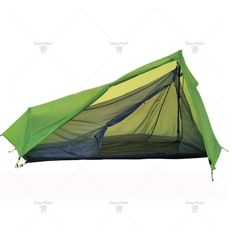 Rodless Cycling Tent  Outdoor Camping 3 Season Double Layer One Person Ultralight Trekking Tent 15D Nylon Silicon Coating