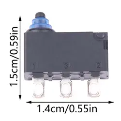 1Pc Micro Switch D2HW-ER201H Waterproof Car Door Lock Micro Switch Seal Waterproof Dust Button Micro Switch 1.4*1.5cm