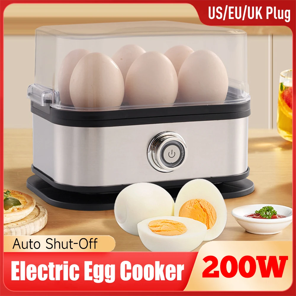 

Электрическая яйцеварка, автоматическая пароварка, 6-яйцо, многофункциональная машина для завтрака, мини-кухонный прибор для кипячения, кипячения