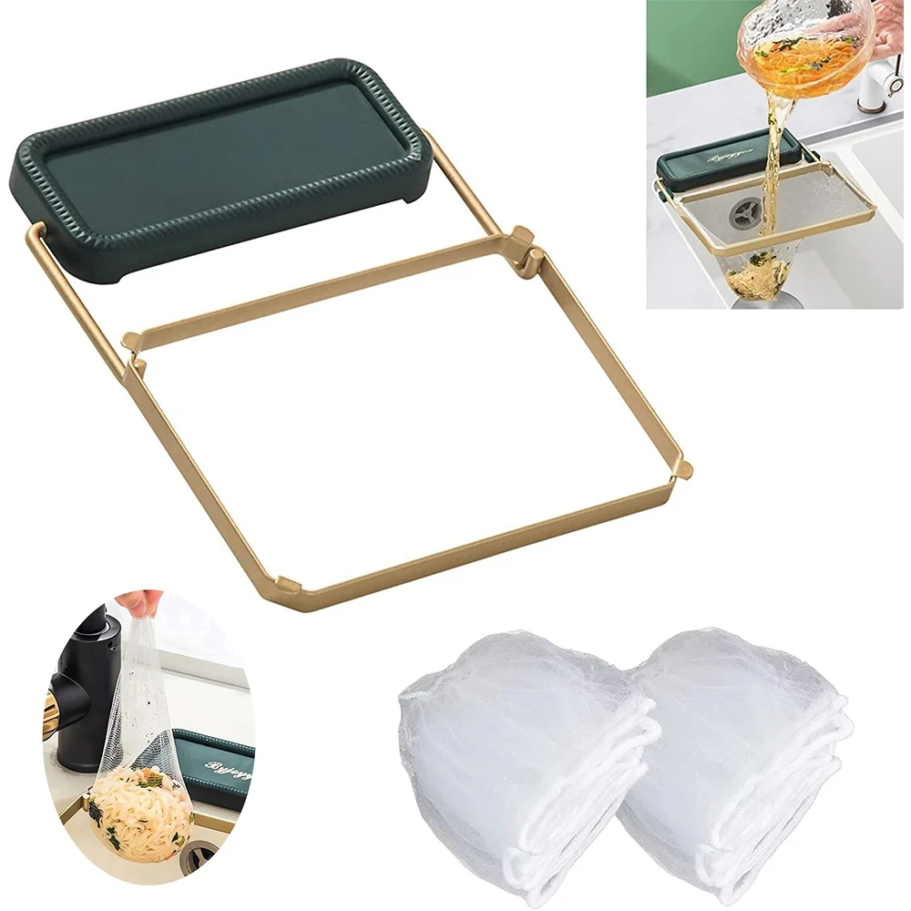 

2023 Upgrade Food Catcher for Kitchen Sink Strainers with 50PCS Disposable Net Filter Bags for Collecting Waste Leftover