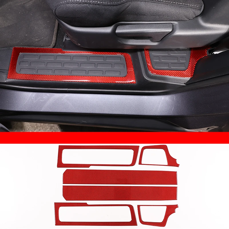 

For 2015-2019 Honda Pilot Soft Carbon Fiber Car Built-in Welcome Pedal Threshold Strip Cover Trim Sticker Auto Accessories