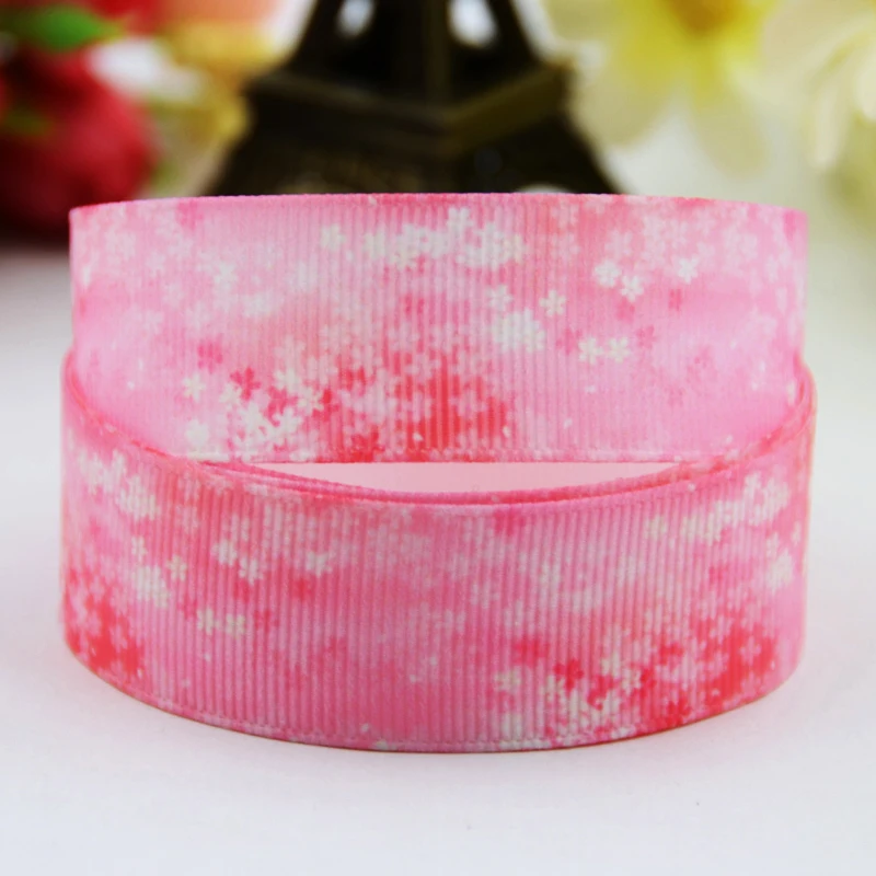 22mm 25mm 38mm 75mm Japanese flower printed Grosgrain Ribbon party decoration 10 Yards satin ribbons Mul071