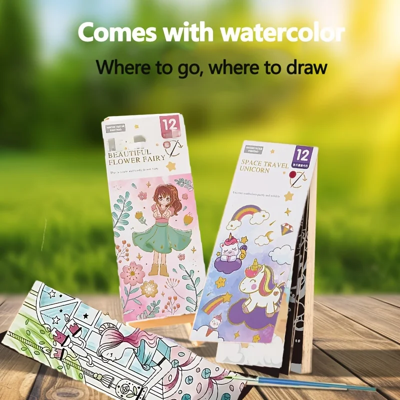 

Watercolor coloring book, sticky notes, graffiti drawing, coloring book, watercolor drawing book