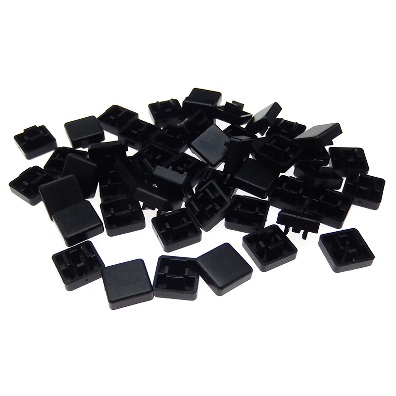 50pcs long Feet Square Switch Button Cap Match 12*12*7.3 Switch A14  Tactile Push Button Caps Kits Micro Tact Switch