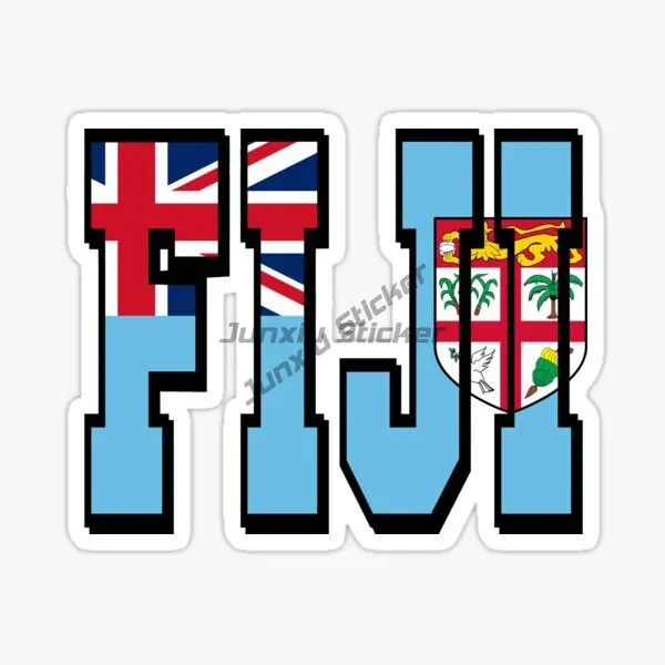 

FIJI Flag Code Vinyl Self-adhesive Car Sticker Bicycle Accessories Laptop Car Truck Window Off-road Decal Decorative Accessory