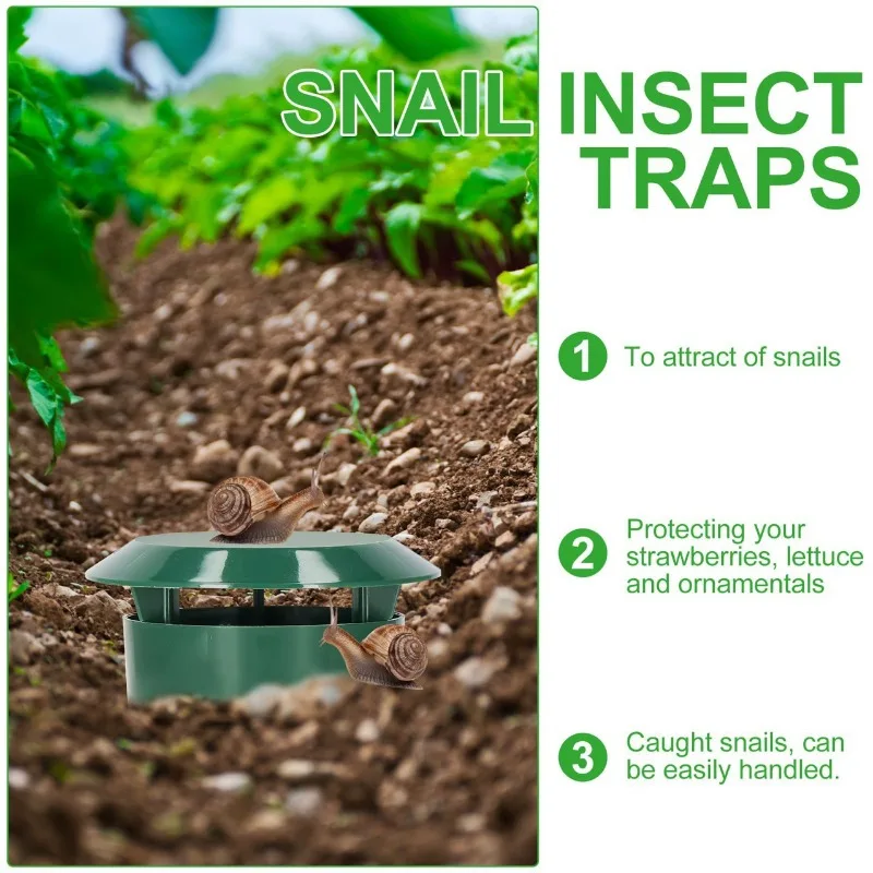 Hot [High-Quality Snail Trap] Durable High-Quality Snail & Slug Trap - Safe Plastic Cage for Vegetables and Flowers