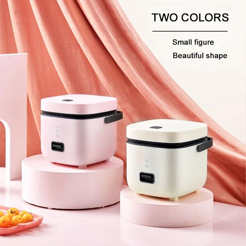 1.2L Electric Rice Cooker Food Steamer Cooking Pot Mini Portable Heating Lunch Box Noodles Hot Pot Non-stick Food Cooker 220V