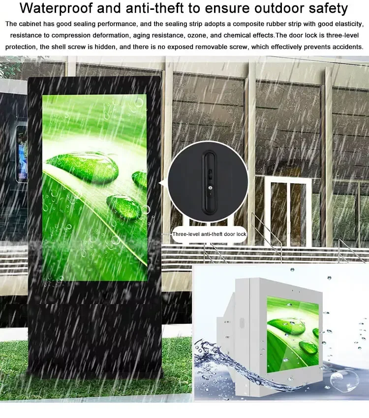 Good Quality Outdoor Capacitive 2000 Nits High Brightness Lcd Screen Advertising Outdoor Digital Display For Outdoor