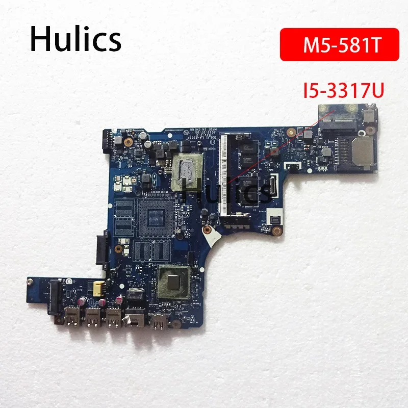 Hulics Used Q5LJ1 LA-8203P For ACER Aspire M5-581 M5-581T M5-581TG Laptop Motherboard SR0XL I5-3317U CPU