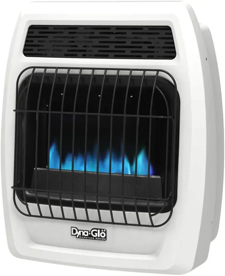 BFSS10NGT-2N Calentador de pared termostático sin ventilación con llama azul de gas natural de 10.000 BTU, blanco