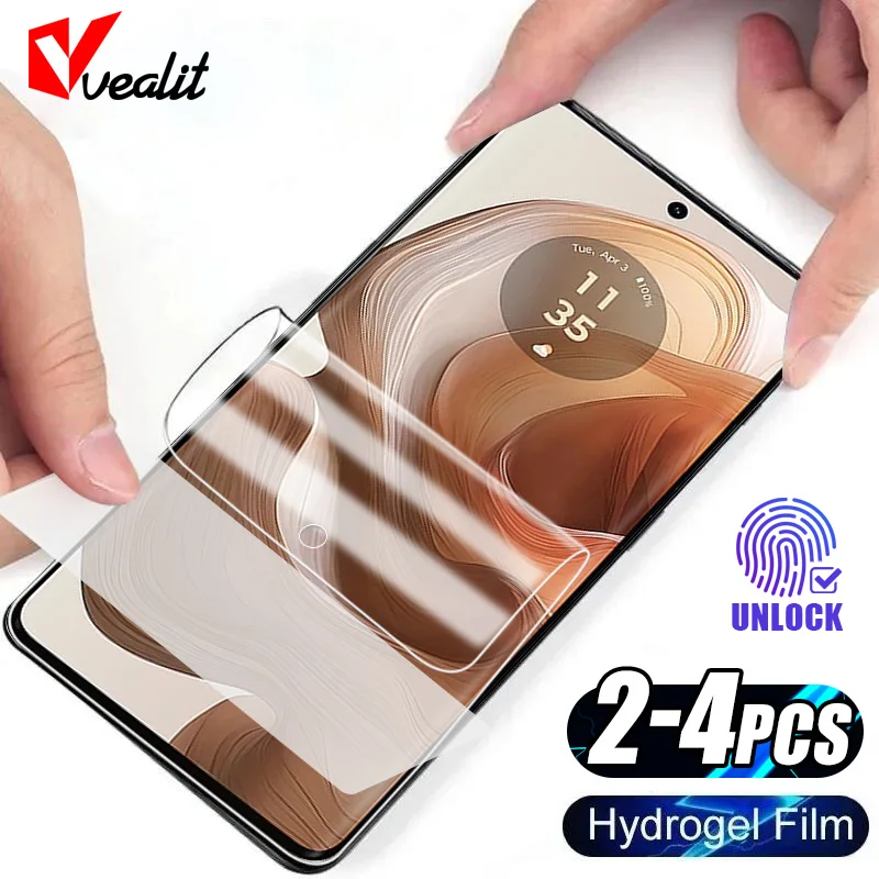 2-4Pcs HD Curved Hydrogel Film For Motorola X50 Ultra X40 X30 S30 Pro Screen Protector For Moto G85 G84 G64 G54 G34 G24 G14 G04S