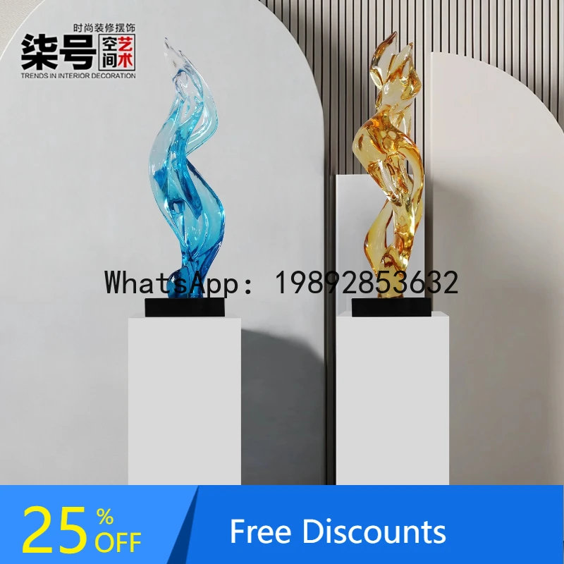 

XL Minimalist Light Luxury Modern Ornament TV Cabinet Side Entryway Living Room Model Room Soft Decoration Sculpture