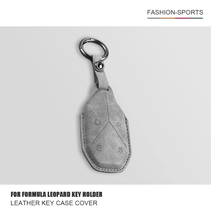 

Car Smart Remote Key Case Cover Shell For BYD Formula Leopard 8 Leopard 5 Leopard 3 Leather Keychain Protector Fob Accessories