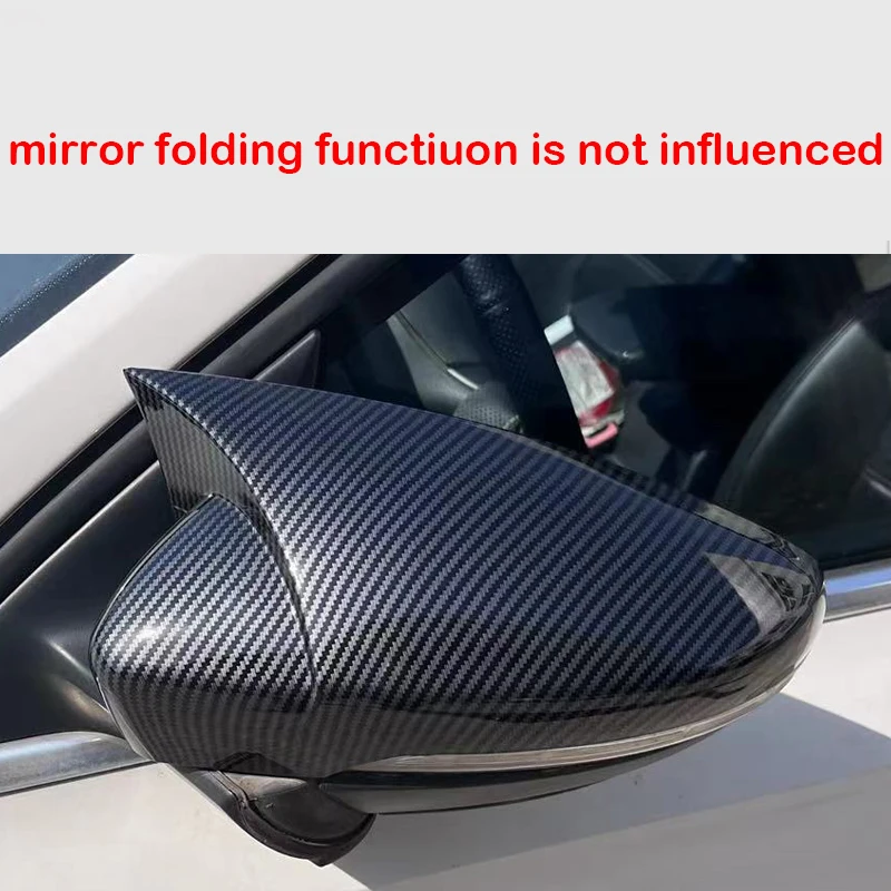 2pcs Side RearView Mirror Cover Caps Gloss Black Carbon Fiber for VW JETTA MK6 Volkswagen Passat B7 Scirocco Beetle CC accessori