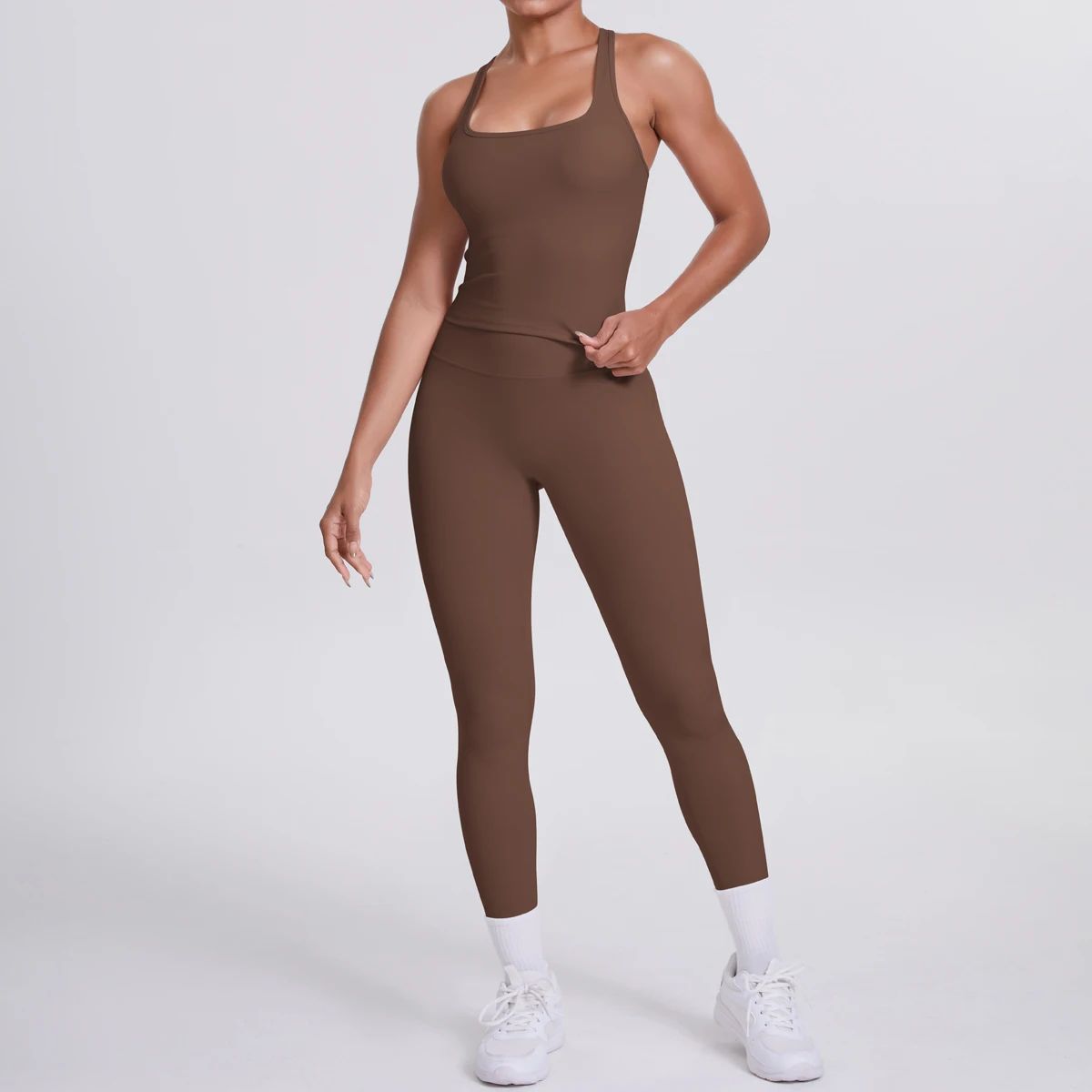 Workout Sportswear 2Pcs Piece Female Yoga Shirt Push Up Workout Clothes Women Outdoors Sport High Waist Fitness Sport Shorts