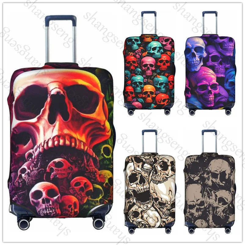 

Защитный чехол для дорожного чемодана Halloween Skull, чехол для чемодана, эластичная защита, моющийся чехол для багажа, 18-32 дюйма