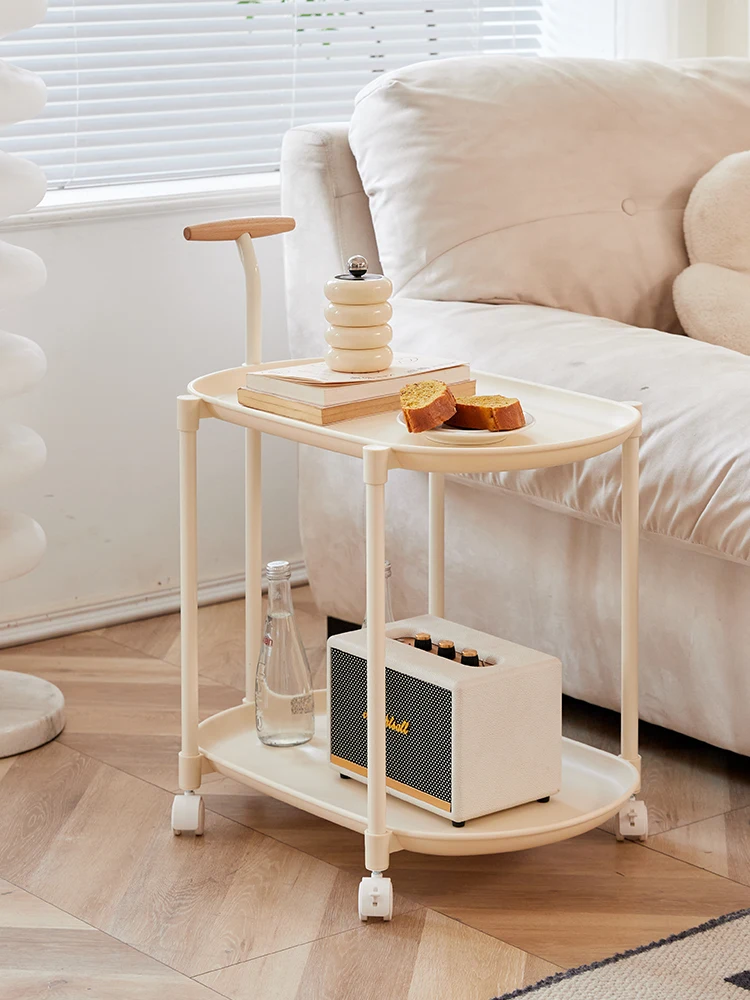 

Многофункциональный журнальный столик для гостиной Dopne с многоуровневым хранением, передвижной приставной столик для дивана, пластиковый, в североевропейском стиле