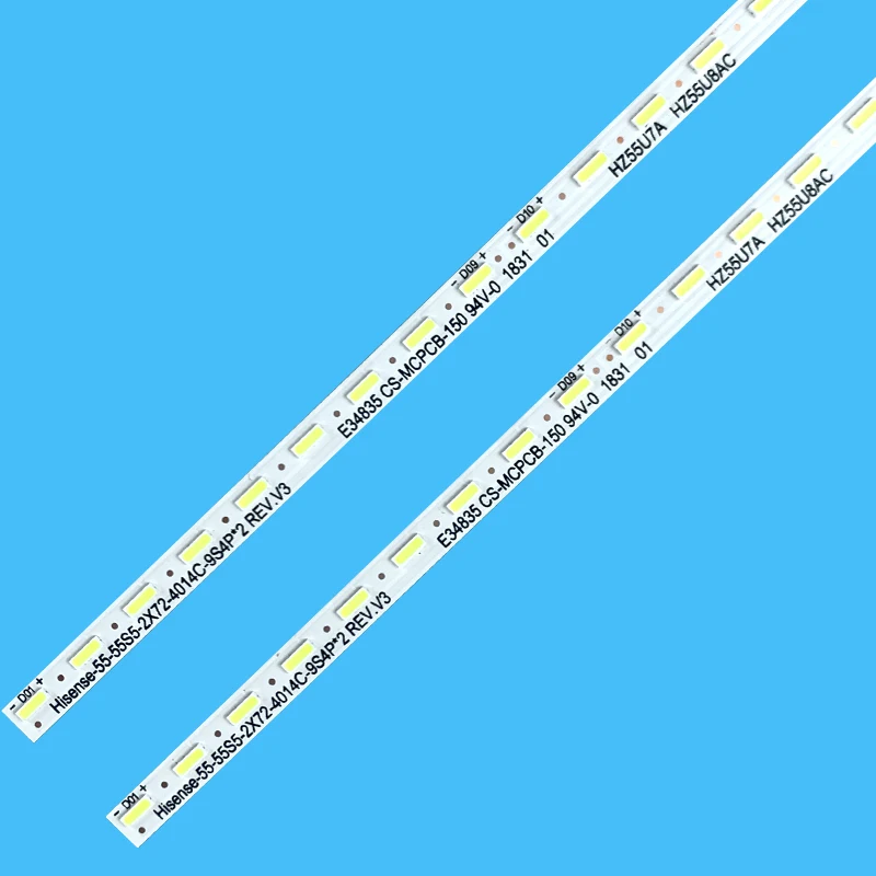 Listwa oświetleniowa LED dla HZ55U7A 55 h9e 55 h905 Hisense 55-55-55S5-2X72-4014C _ 9 s4p LT-1187231 02180707C HZ55U8AC