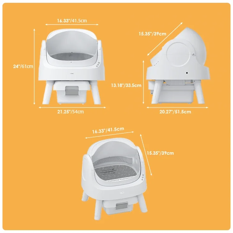 Autoscooper 11 Automatic cat litter box for large cats Compatible with Crushed Tofu Cat Litter