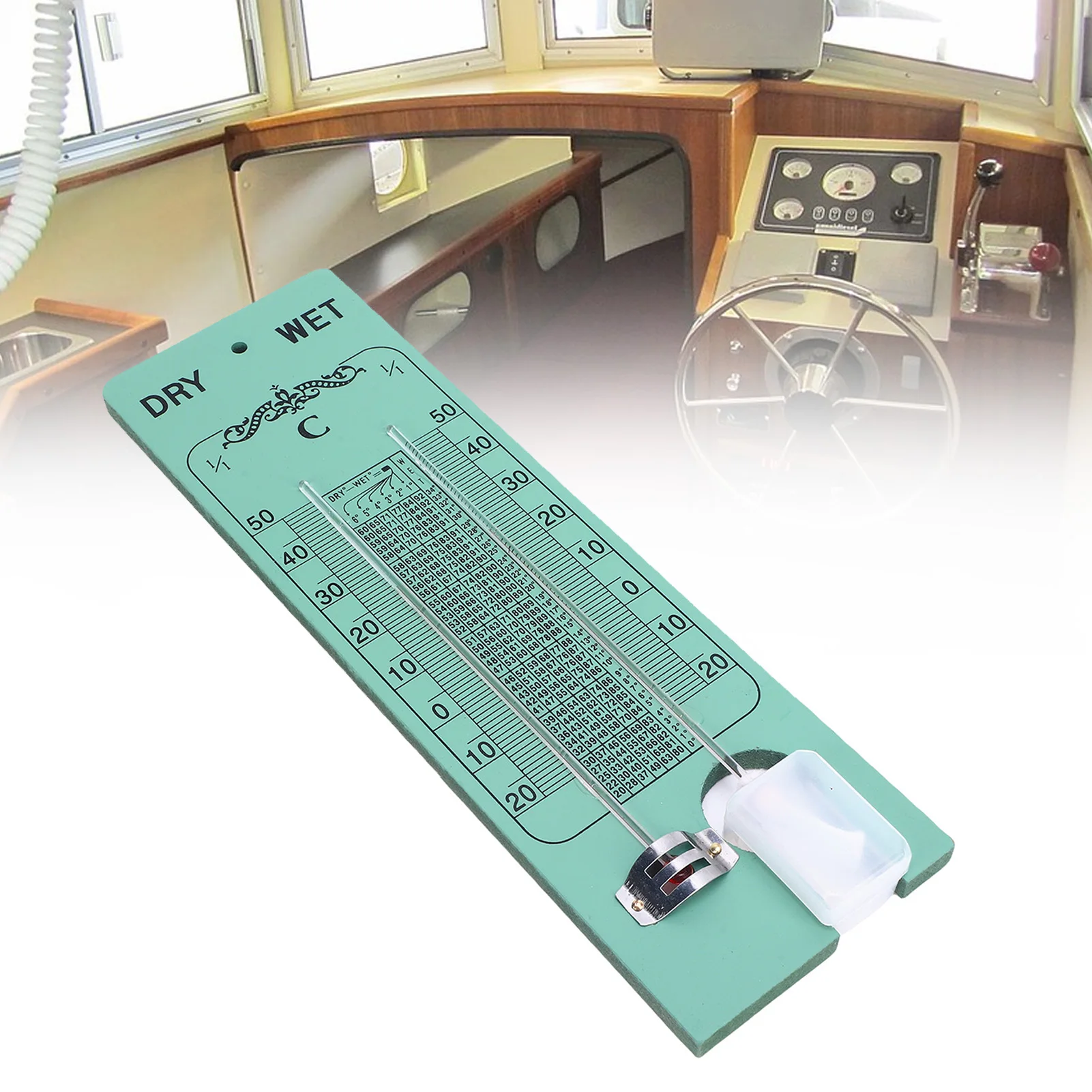 Hygromètre marin psychromètre ampoule sèche et humide thermomètre température marine humidité mètre haute précision bois plastique Composite