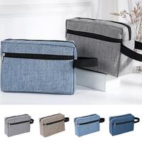 Fashion Storage Cosmetic Bags Double Layer Large Capacity Waterproof Men Women Solid Color Zipper Toiletry Bag Handbag Pouch