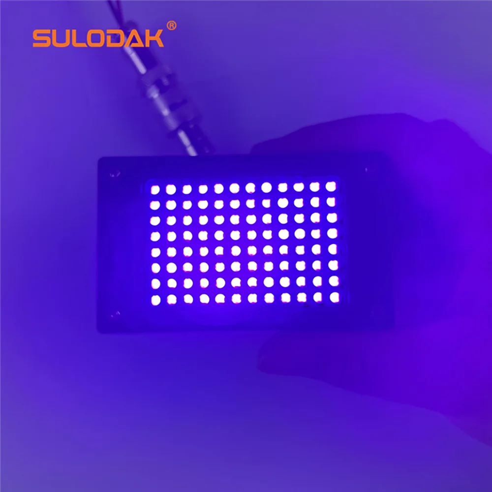 Comprimento de onda ajustável UV LED cura lâmpada, PET, tela PP impressão, tinta UV, luz de cura adesiva