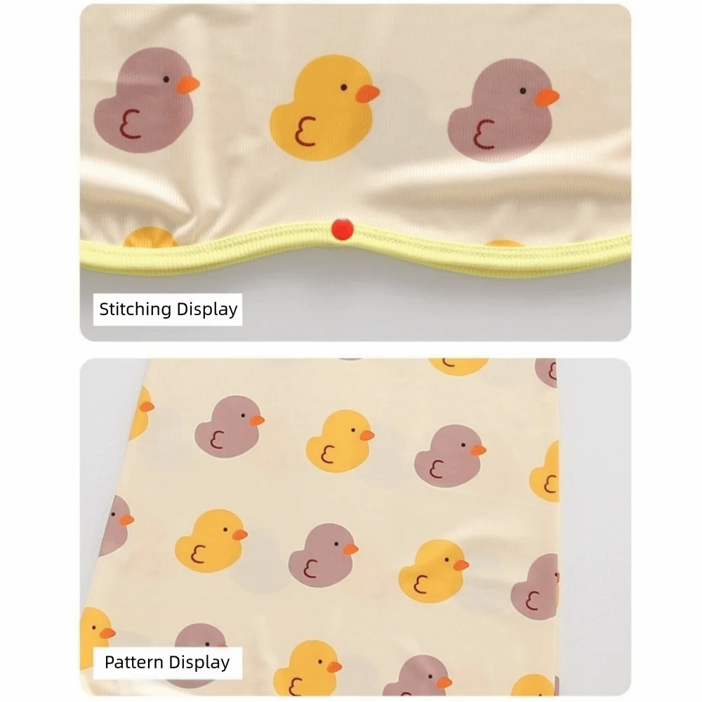 High Quality Cartoon Print Sleepwear Ice Silk Fabric Thin Romper Anti Kick Clothing Summer