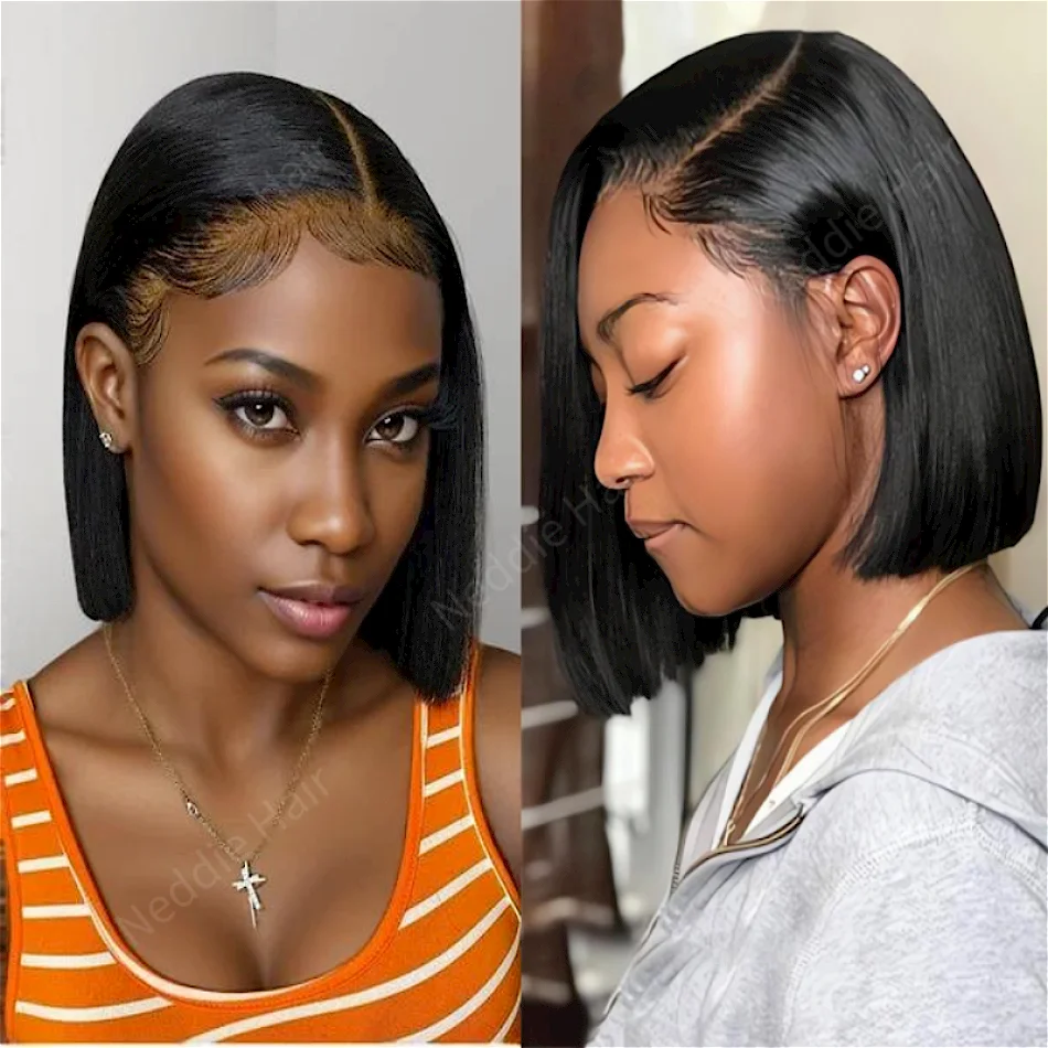 

4x4 5x5 Short bob wig lace front 100% human hair Straight 13x4 13x6 Frontal closure wigs for women choice cheap on sale