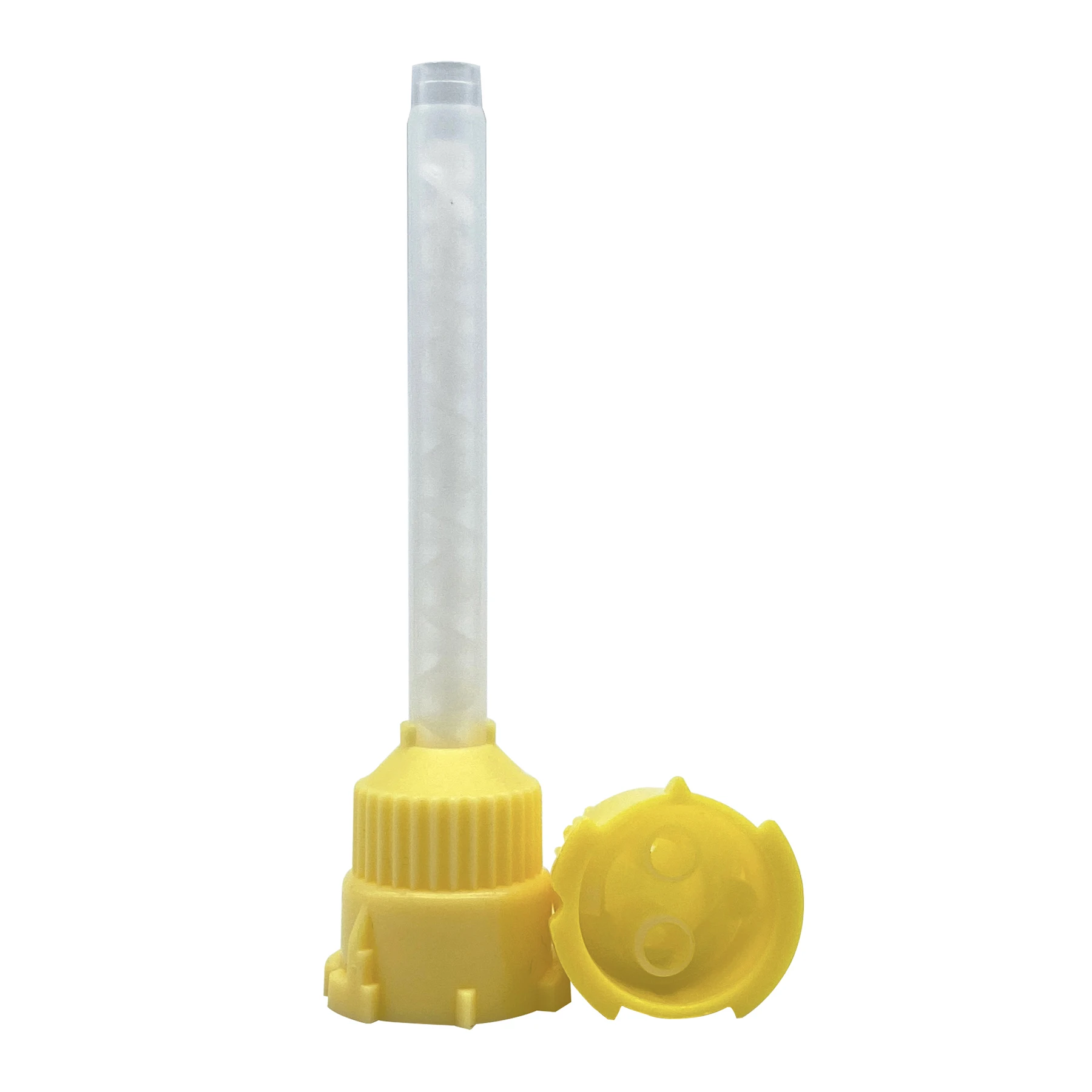 Puntas de mezcla de impresión Dental desechables, tubo de mezcla de boquillas de Material de impresión Intraoral amarillo 1:1, 100/200/300 piezas