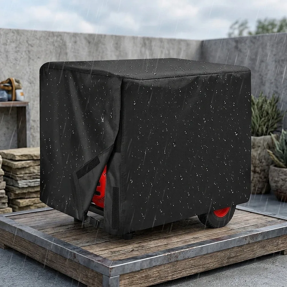 Secure Fit Generator Cover Waterproof 600D Oxford Fabric for ideal for 3000 5000 Watt Generators (26 x 20 x 20 )