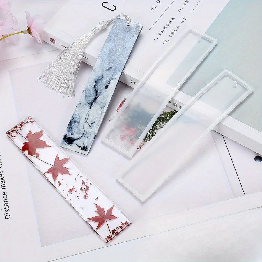 Rectangle Silicone Bookmark Resin Mold DIY Bookmark Mold Making Epoxy Resin Jewelry DIY Craft Silicone Transparent Mold