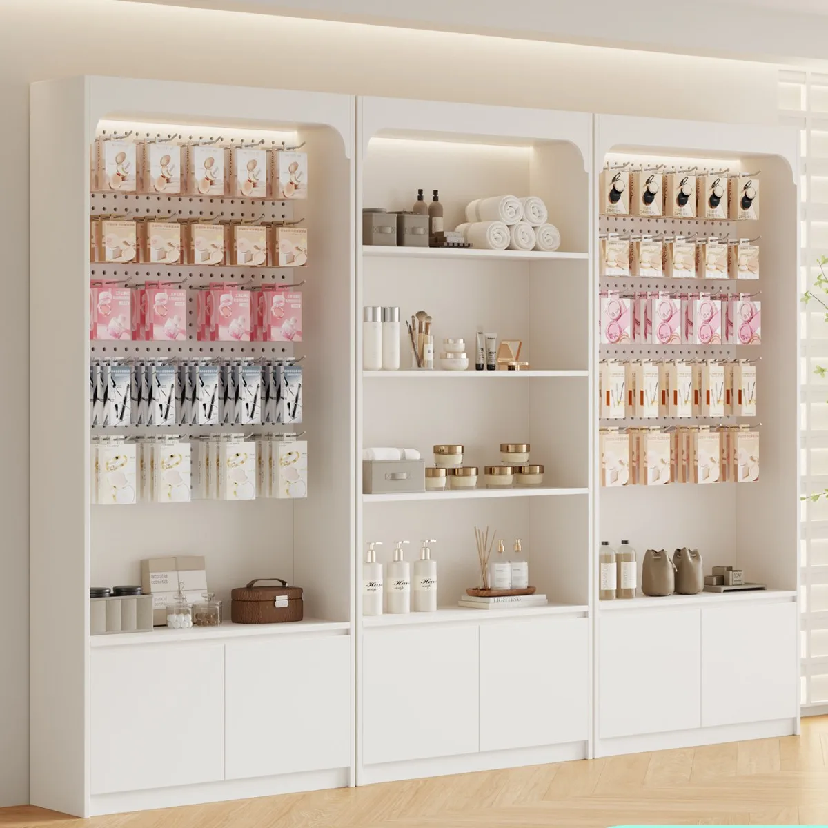 Cave board Cosmetics display cabinet Skin care products Beauty salon display Multi-layer pet gift storage shelves Commercial