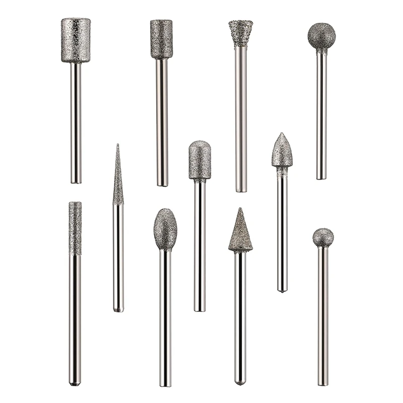 HOT 43Pcs Stone Carving Set,26 Diamond Burr Bits, 10 Impeller,4 Diamond Cutting Wheel,3 Metal Mandrel,Polishing Rotary Tools