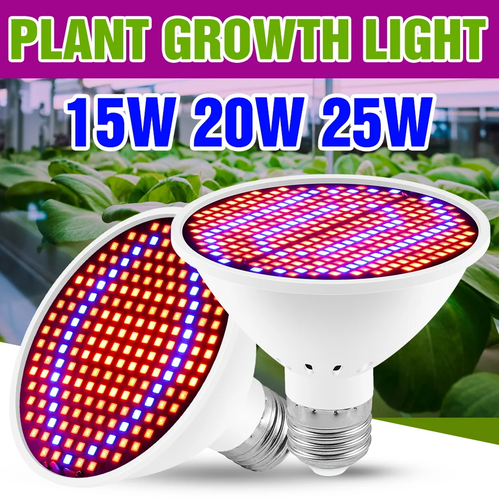 

25W LED Full Spectrum Grow Light Bulb 220V Indoor Plant Cultivation Lamp E27 Potted Flowers Succulent Growth Box Fill Lighting