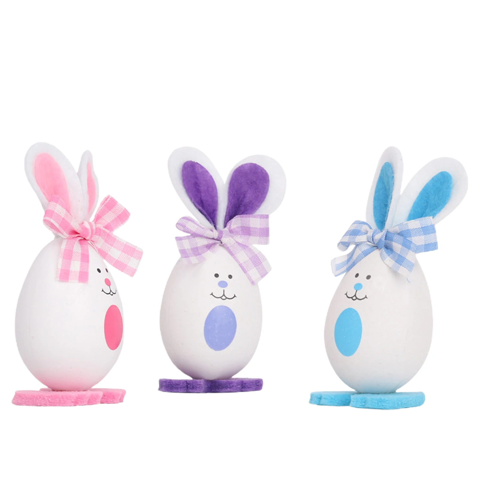Easter Ornament Bunny Egg Simulation Foam Egg With Rabbit Ears Cartoon Design Seasonal Home Decor