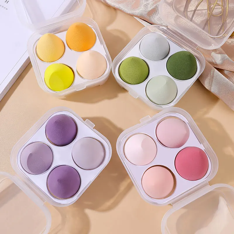 4pcs Makeup Sponge Blender Beauty Egg Cosmetic Puff Soft Foundation Sponges Powder Puff Women Make Up Accessories Beauty Tools