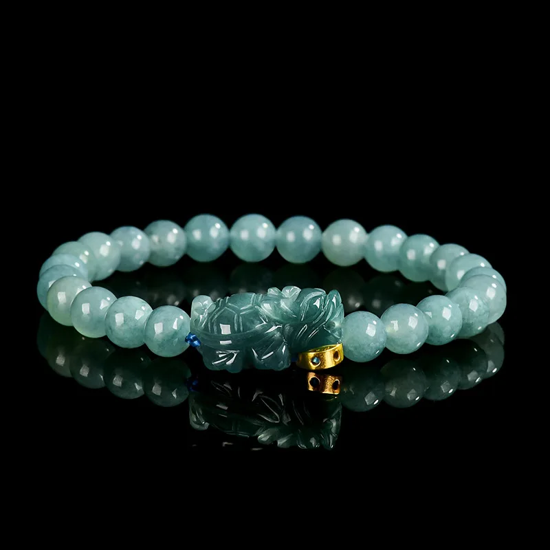 

Myanmar Jadeite Dragon turtle Bracelet Luxury Real Jewelry Bangle Designer Vintage Talismans Charm Amulet Natural Burmese Jade