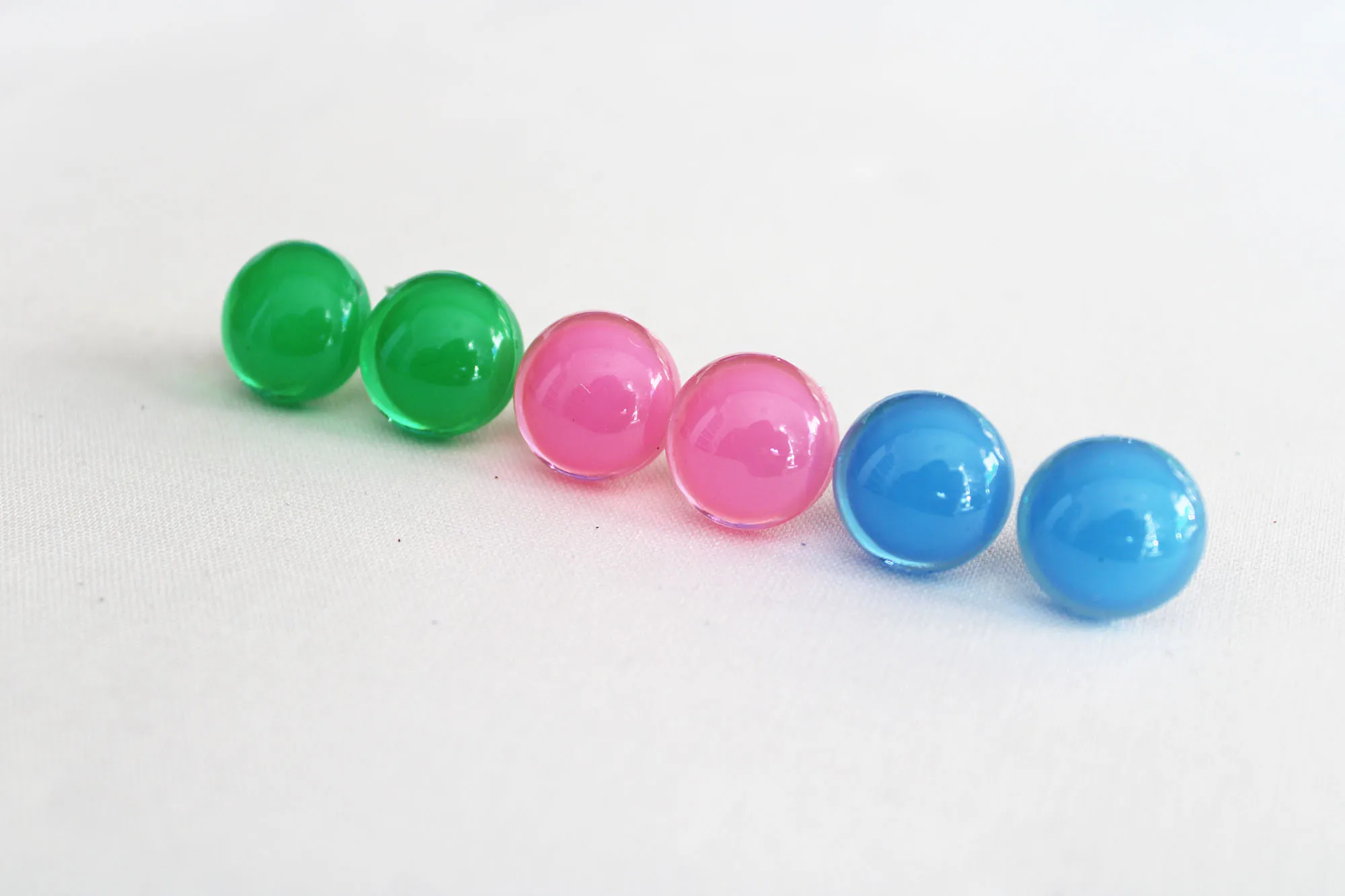 30 stks nieuwe 16mm ronde ogen roze blauw groene kleur veiligheid speelgoed ogen met wasmachine voor pluche pop kleuroptie