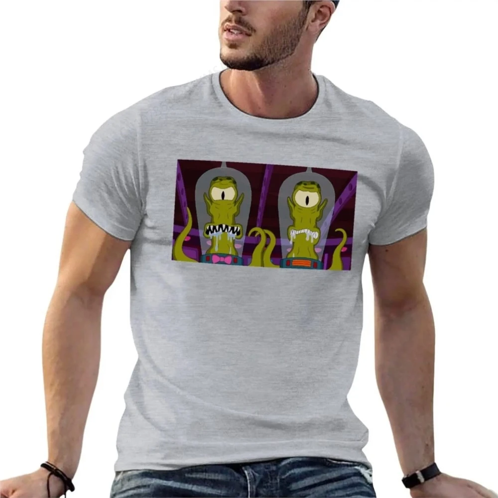 Kang and Kodos T-Shirt anime heavyweights plus size tops mens graphic t-shirts anime