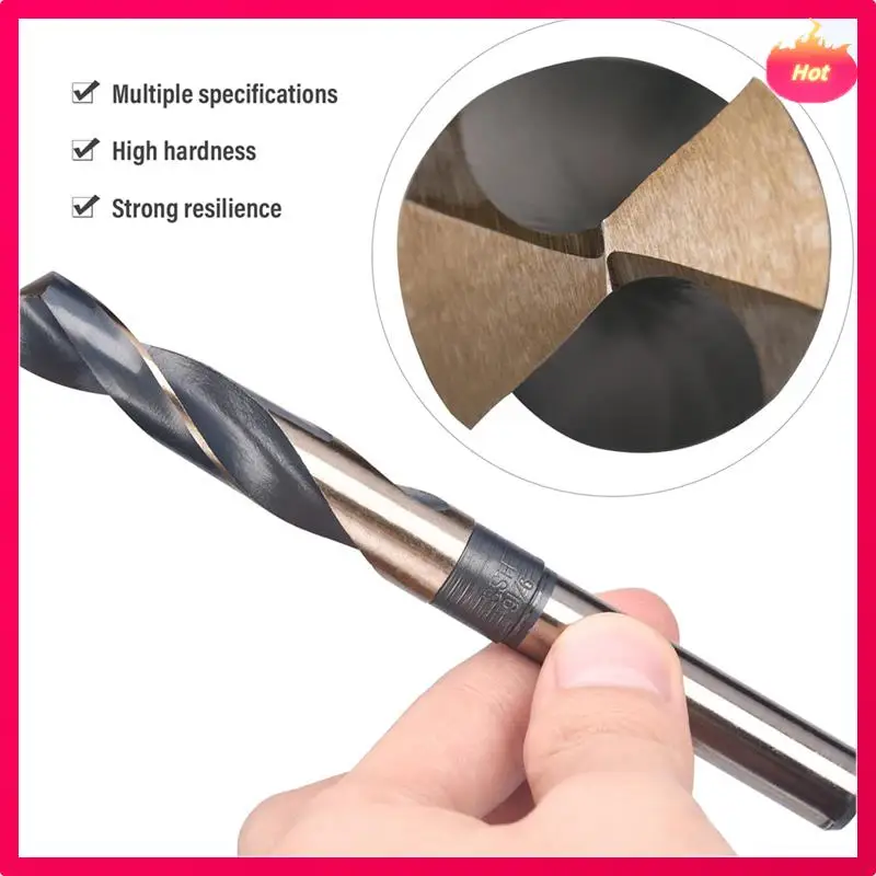 Set di punte da trapano in argento e deming da 8 pezzi Set di punte da trapano con codolo ridotto Gambo da 1/2 pollice di diametro, dimensioni da 9/16 pollici a 1 pollice