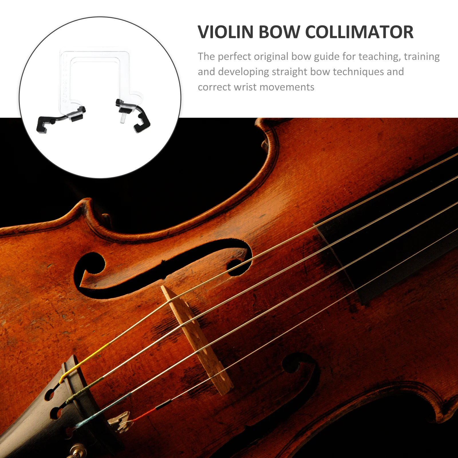 

Violin Bow Collimator Beginner Practice Straighten Adjuster Lightweight For Correct Bowing Wrist Tool