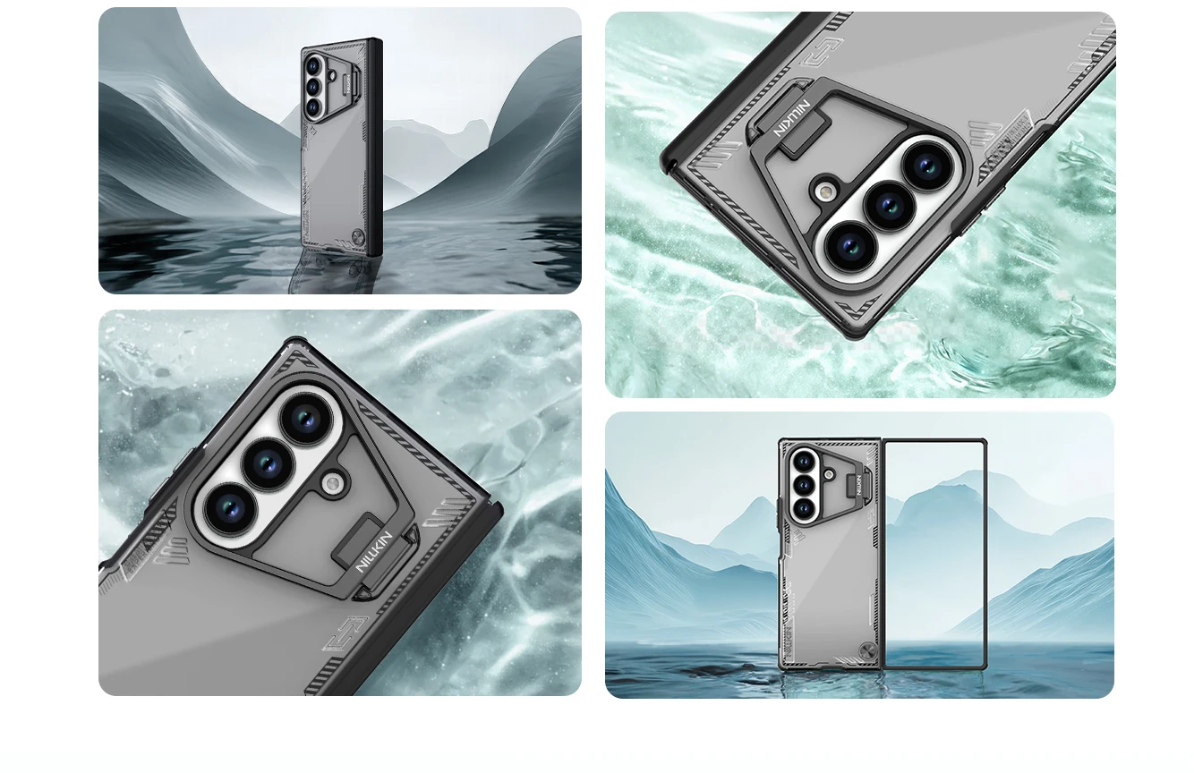 

For Samsung Galaxy Z Fold 7 5G Nillkin Case Camera Cover with Stand Iceblade Prop Fold Lens Case Cover Protection