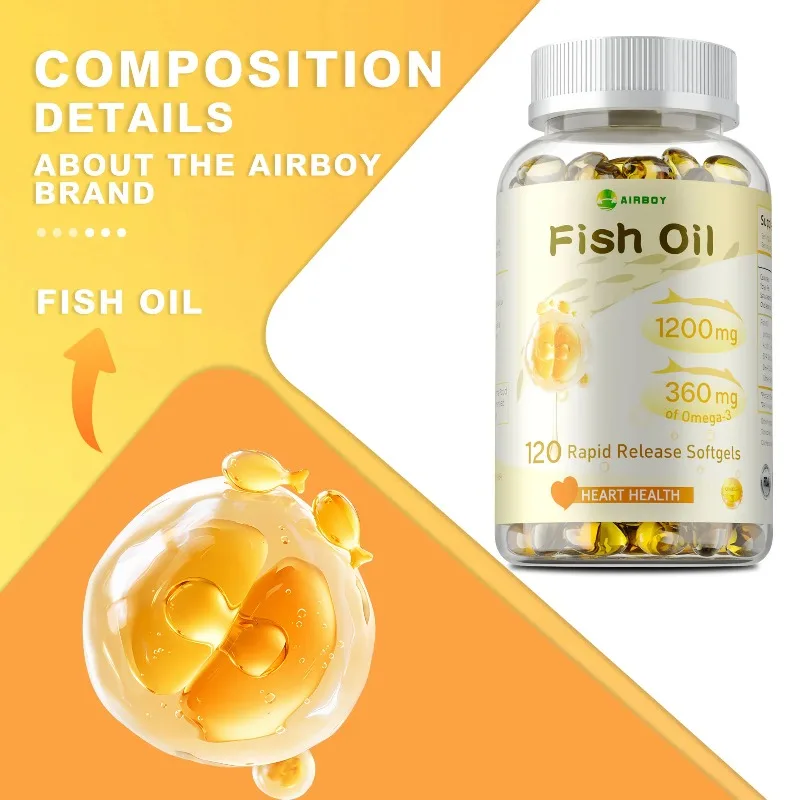 Fish Oil - Rich in EPA+DHA, Supports Joint, Brain and Eye Health, Enhances Immune Function, and Antioxidant - view 3