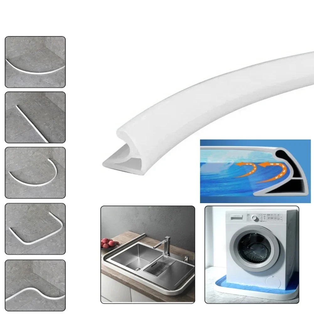 Bathroom Water Stopper Shower Floor Wet Dry Separation Kitchen Sink Splashproof Blocker Water Dam Shower Accessories