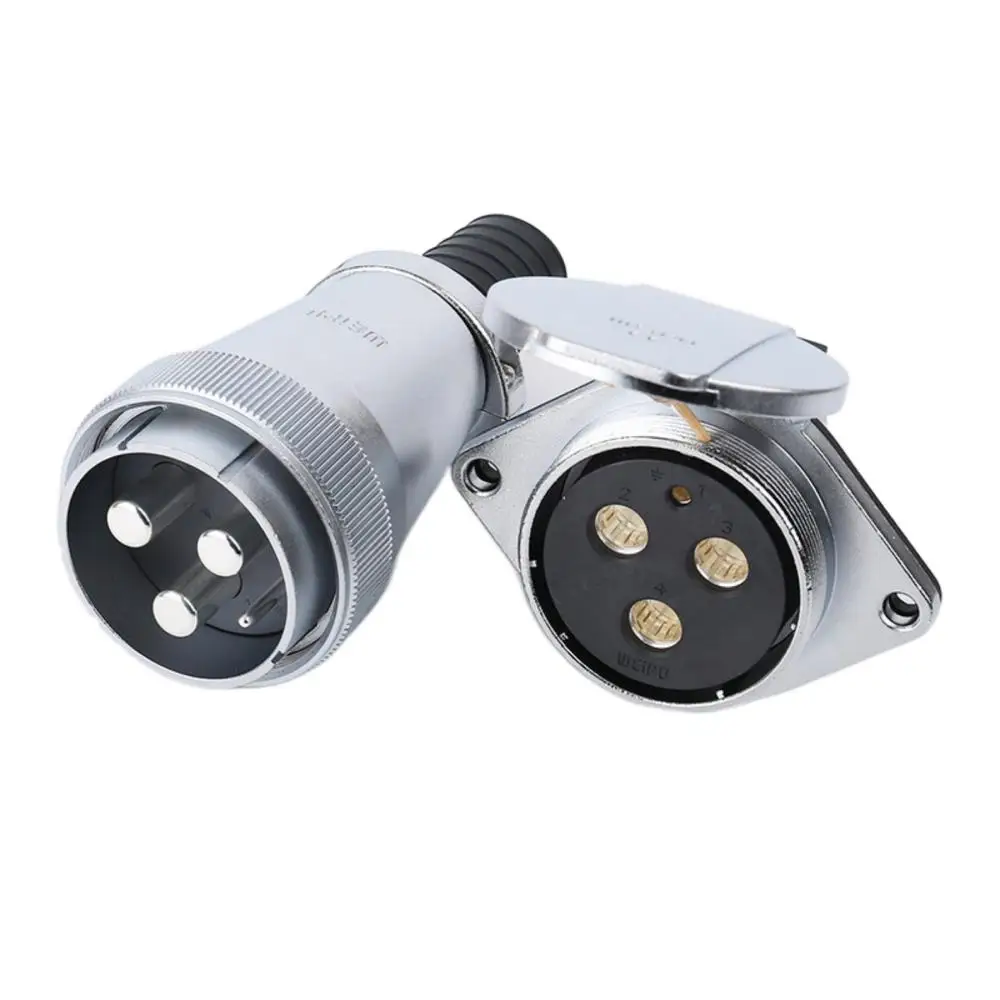 WEIPU WS55 TQ+ZG M55 Welding Cable Connector Waterproof Quick Screw Lock Aviation Plug PCB Socket Power Adapter 4 7 40 53 61 Pin